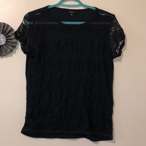 5/$25🖤 Lace detail top